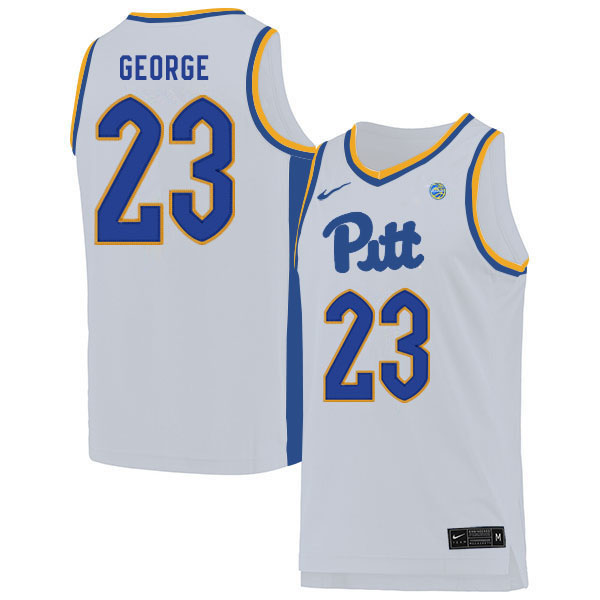 Men #23 Samson George Pitt Panthers College Basketball Jerseys Sale-White
